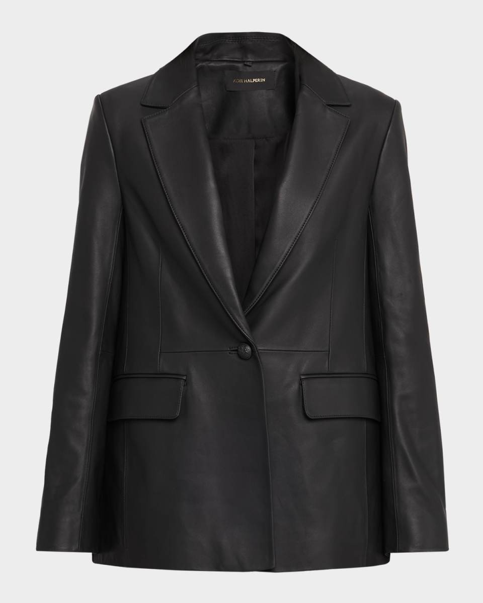 Blake Fringe-Trim Leather Jacket